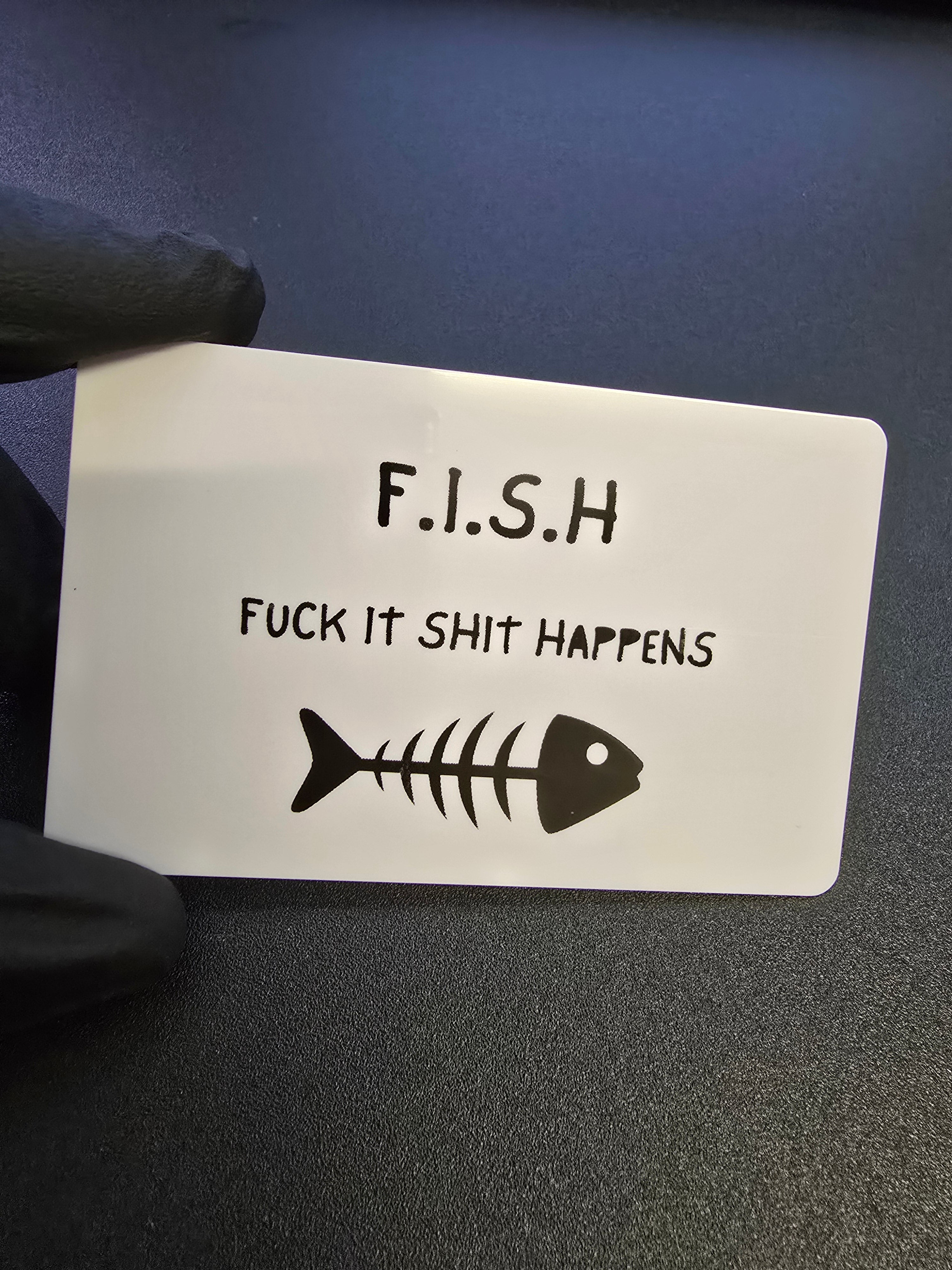 F.I.S.H Card, Plastic, Credit Card Sized