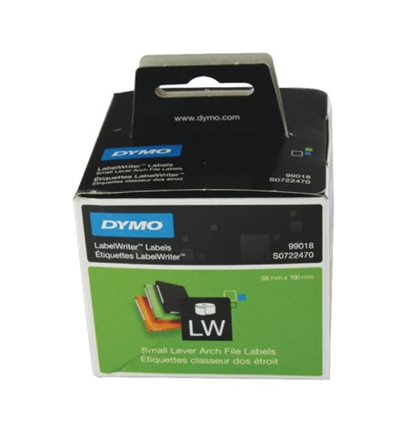 S0722470 - 190mm x 38mm Dymo Lever Arch Labels