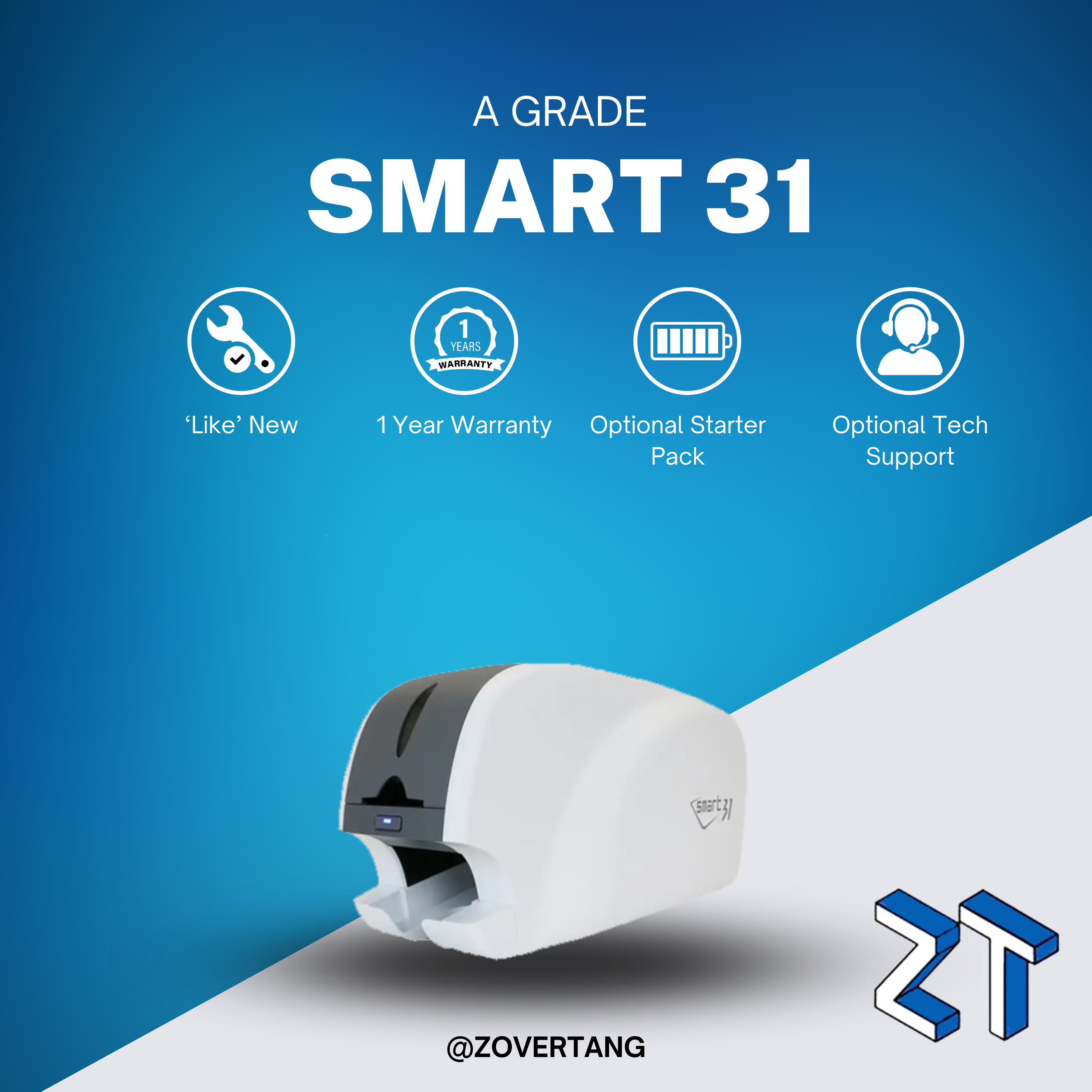 IDP Smart 31 ID Card Printer | Single-Sided | USB | 300dpi | Compact & Reliable