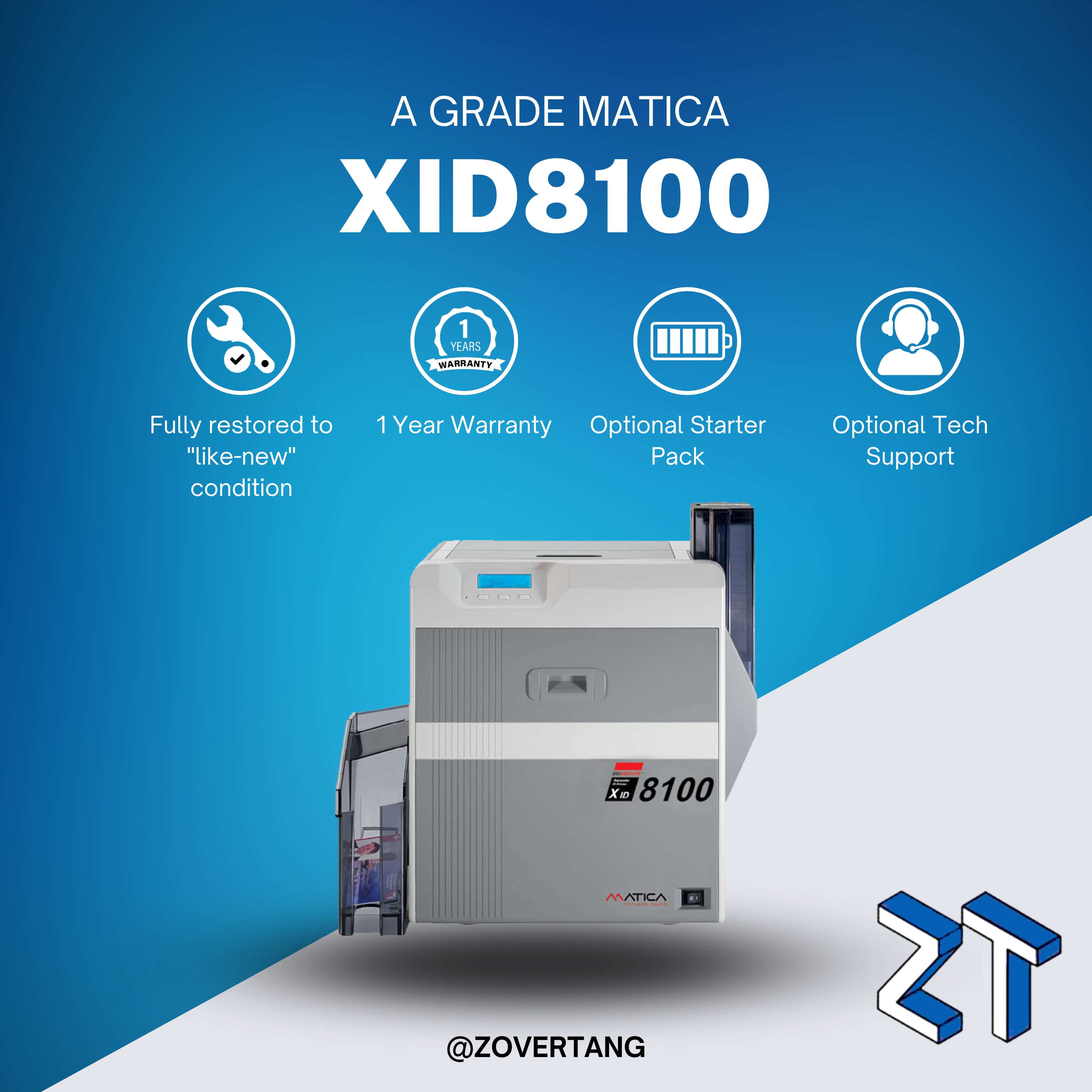 Matica XID 8100 Retransfer ID Card Printer | High-Speed | USB & Network Connectivity