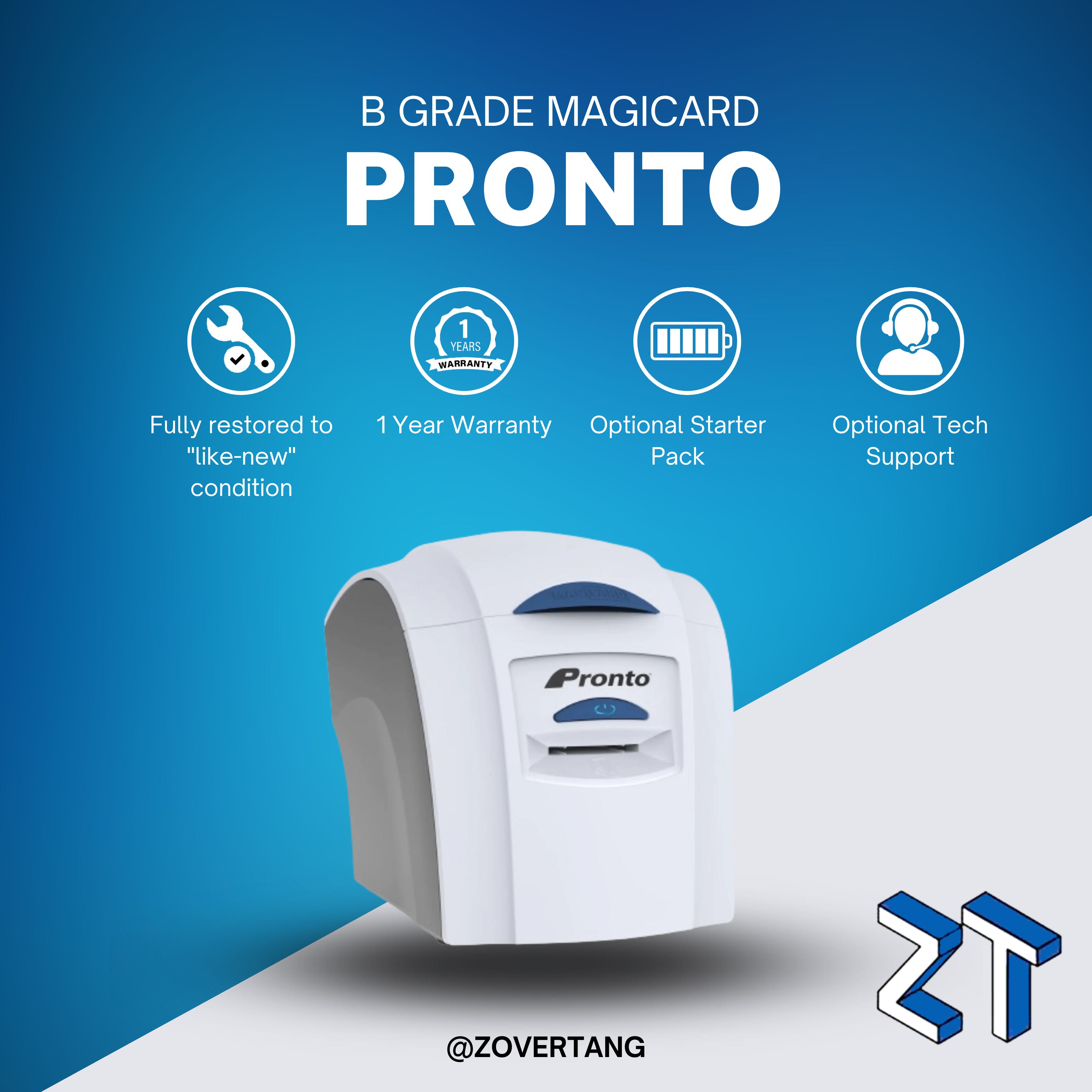 Magicard Pronto ID Card Printer | B-Grade | Single-Sided | Tested with Warranty