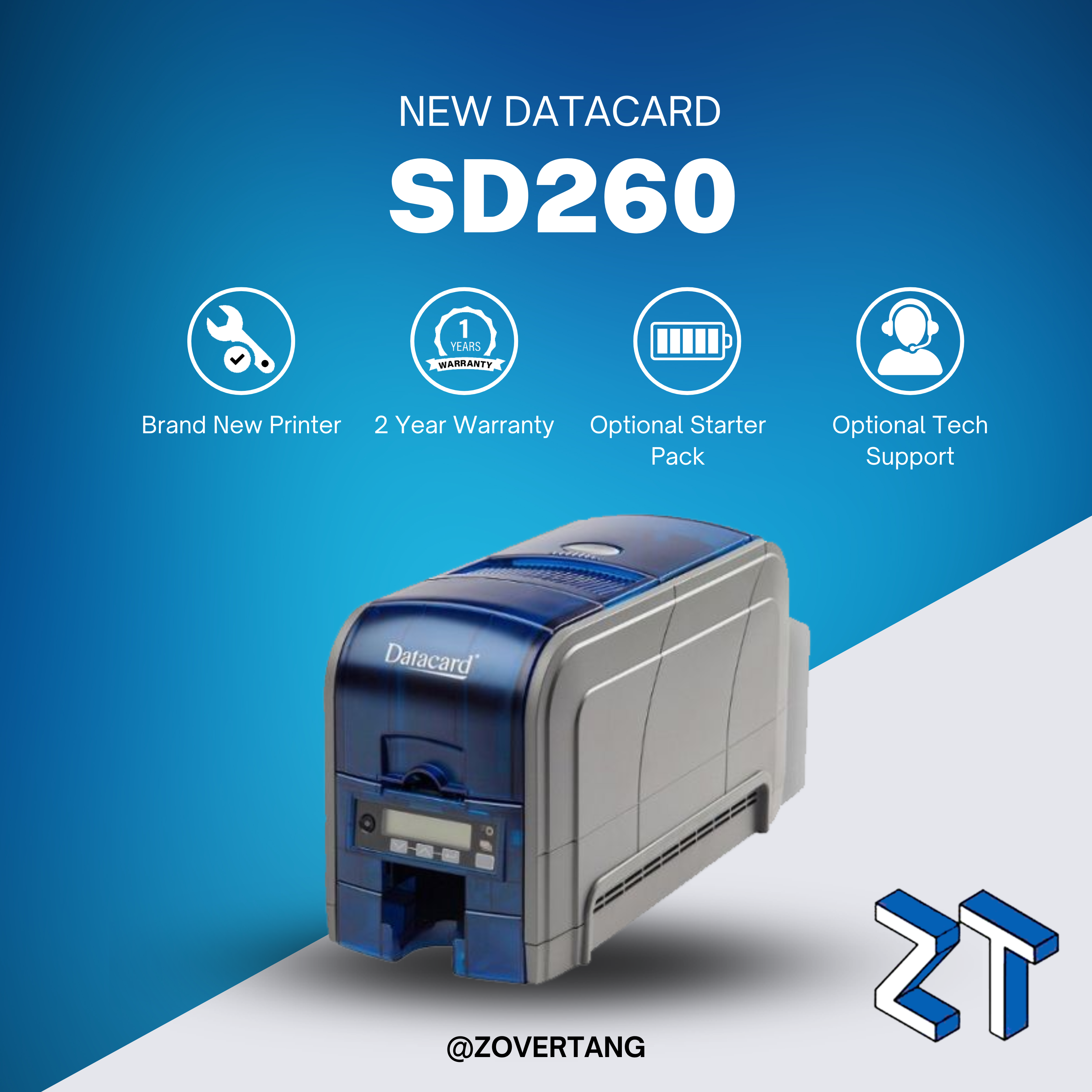 Datacard SD260 ID Printer – Single-Sided w/ Mag Encoder