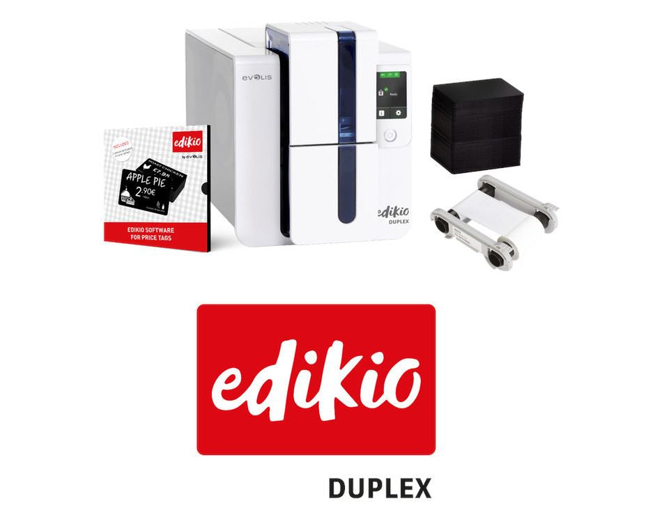 Evolis Edikio Duplex Price Tag Printer – Dual-Sided Bundle