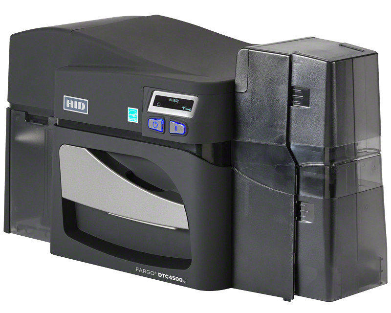 Fargo DTC4500e ID Printer w/ Lamination & Locking Hoppers