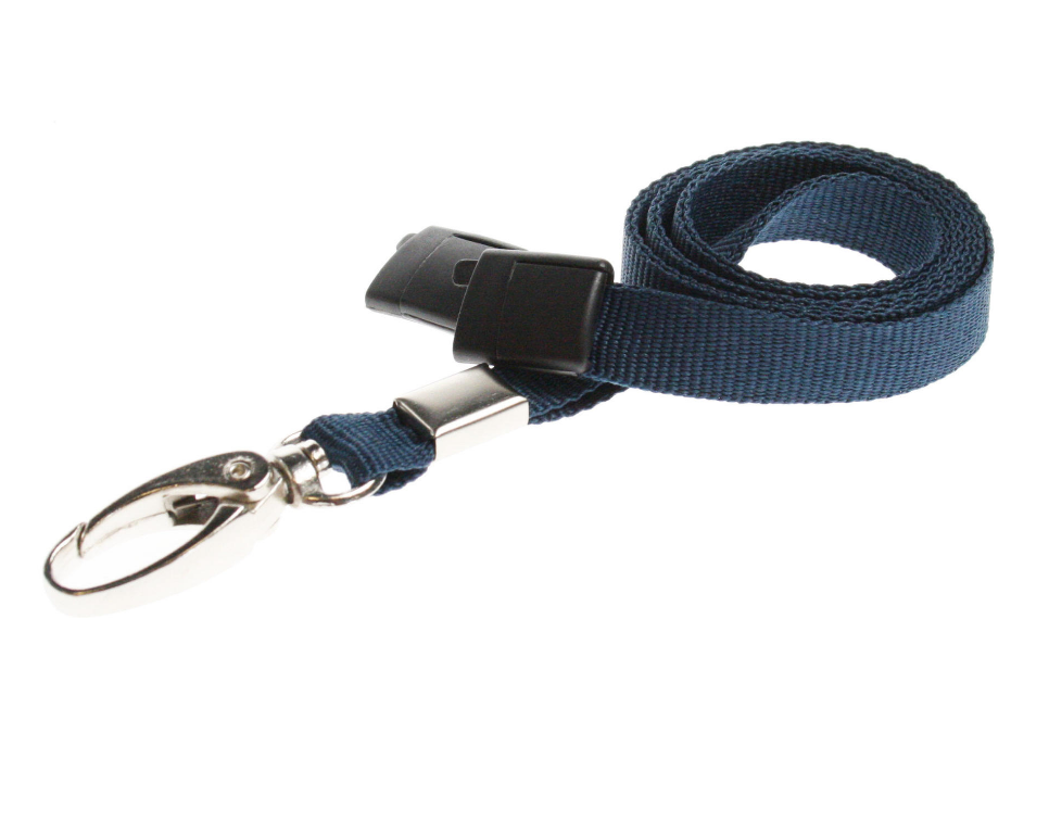 10mm Wide Lanyard With Metal Lobster Clip - Any Colour - (Packs of 1-100)