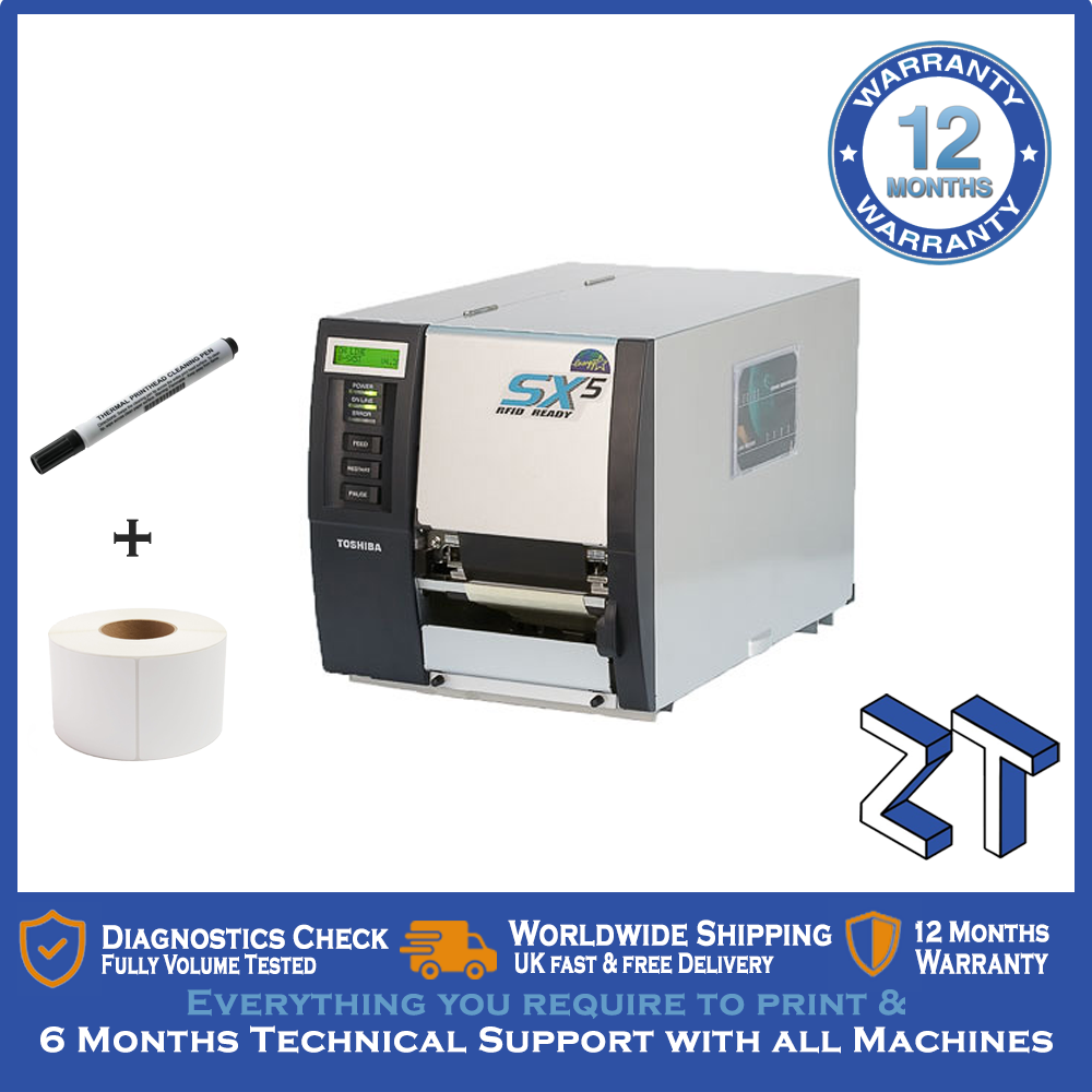Toshiba B-SX5 Label Printer | B-Grade | Built-In Rewinder | Industrial