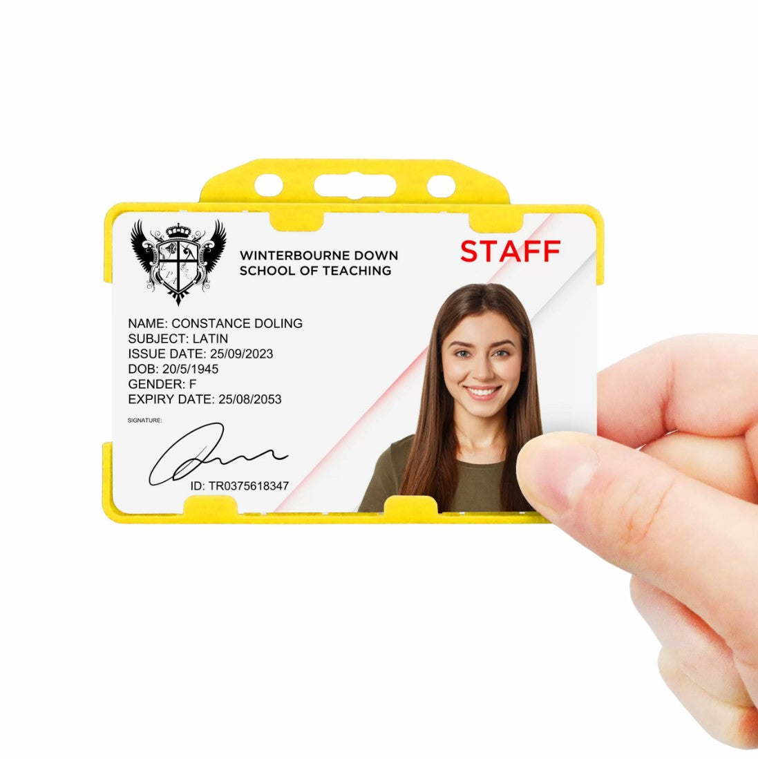 Yellow Bio Open Faced Card Holders – Landscape, 2-Sided (Pk. 1-100)
