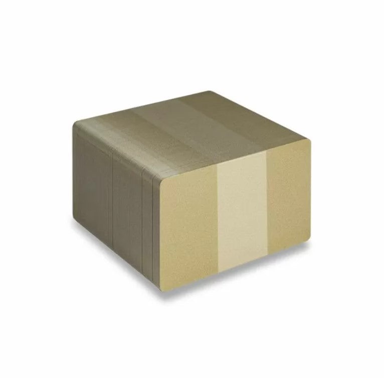 PVC CR80 Dark Gold Metallic Coloured Cards With Solid Core Coloured Edges - 1 - 100