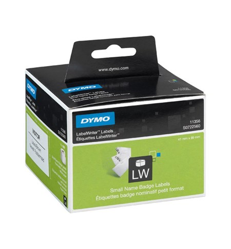 S0722560 - 89mm x 41mm Dymo Removable White Name Badge Label