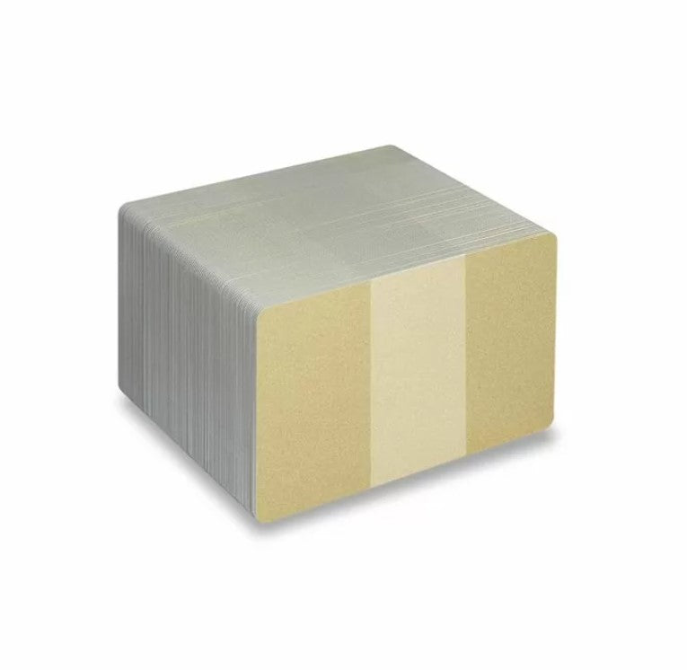 PVC CR80 Metallic Light Gold Coloured Cards With Solid Core Coloured Edges - 1 - 100