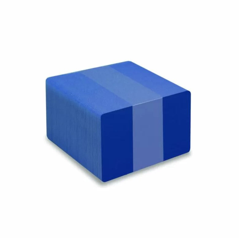PVC CR80 Mid Blue Coloured Cards With Solid Core Coloured Edges - 1 - 100