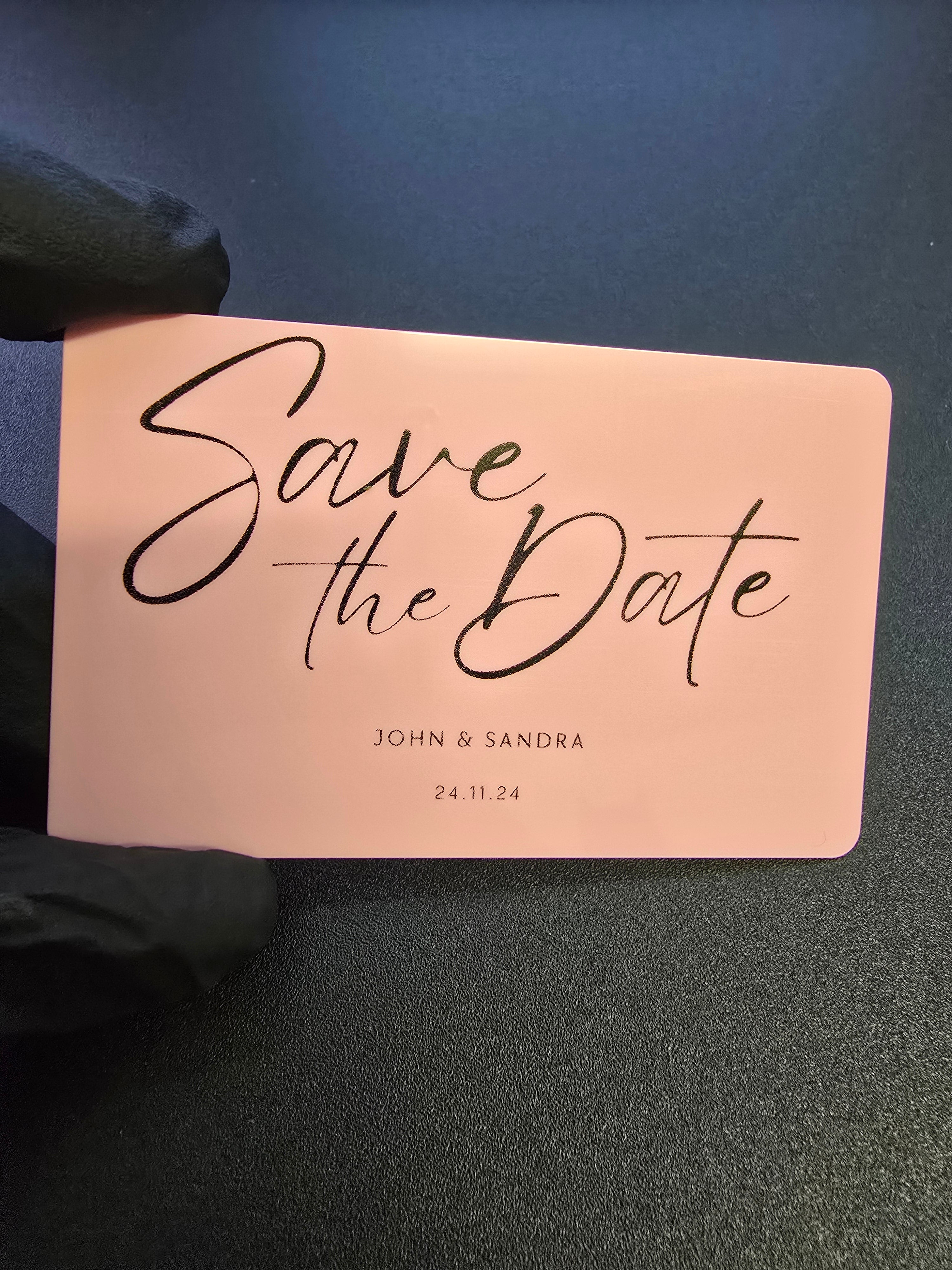 Save The Date Card, Plastic, Credit Card Sized, Customisable