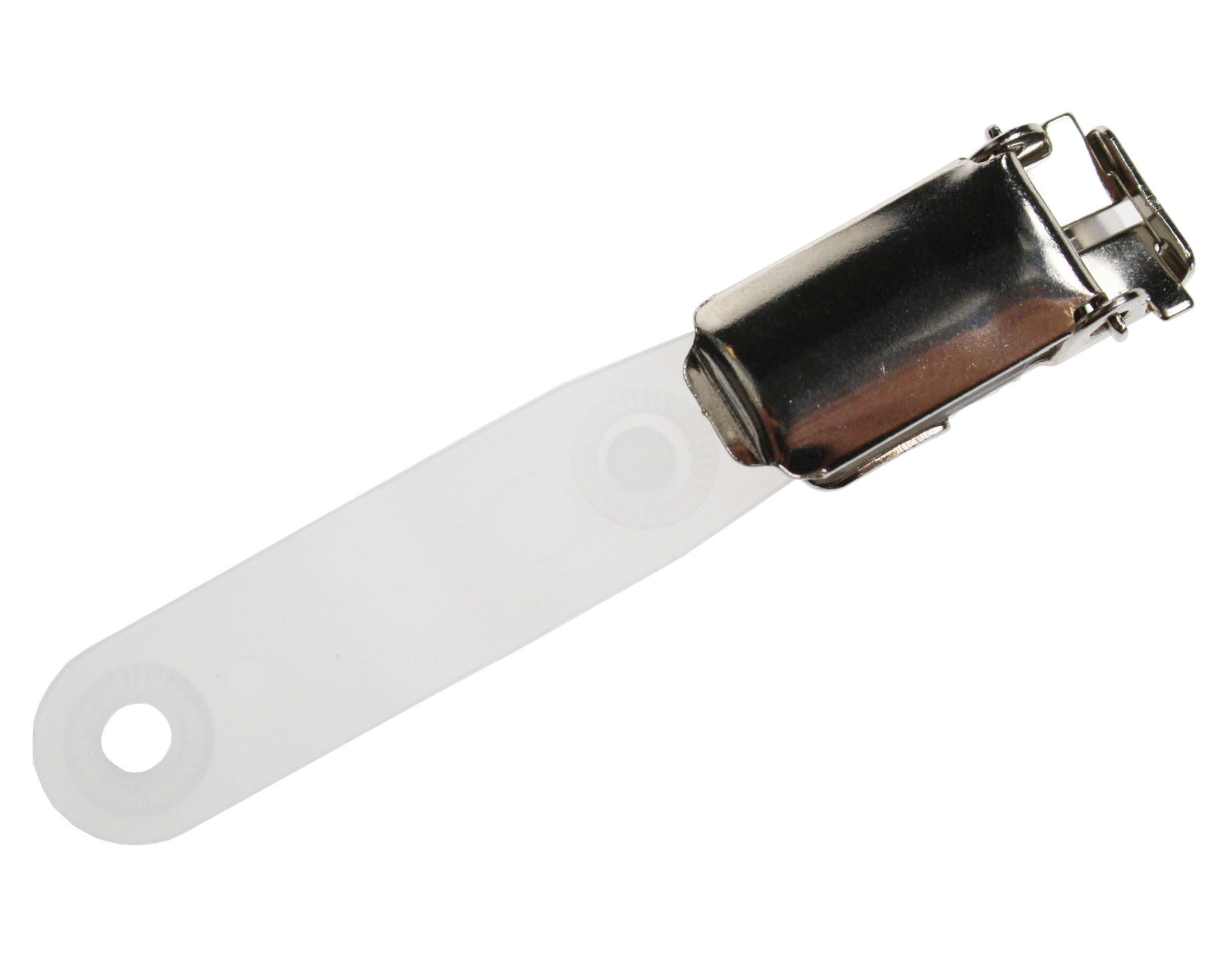 Lever ID Card Clip with Nylon Strap & Plastic Popper (Pack of 100)