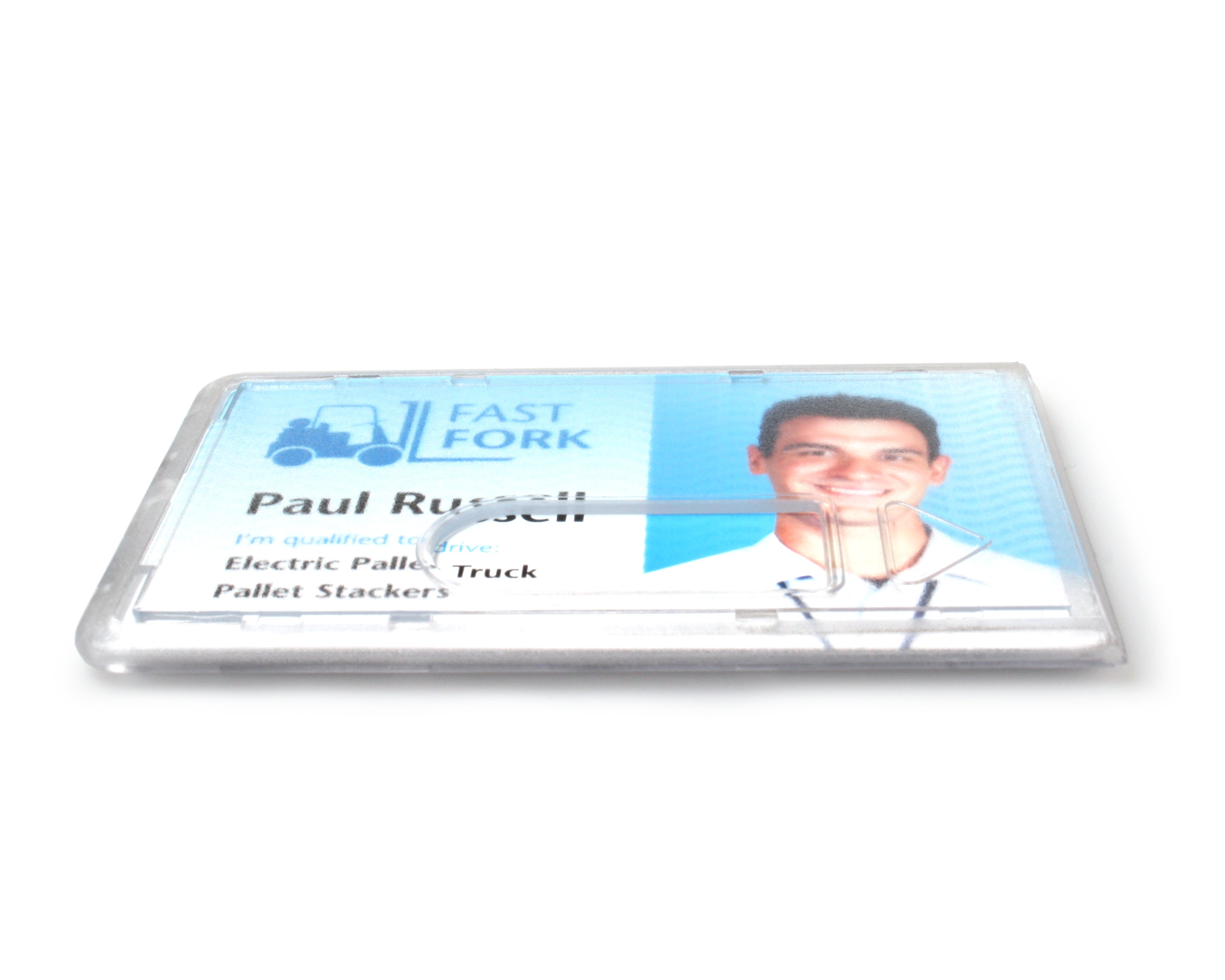 Enclosed Rigid Card Holders for use in Pocket, Frosted Premium - Landscape, Horizontal (Pack of 100)