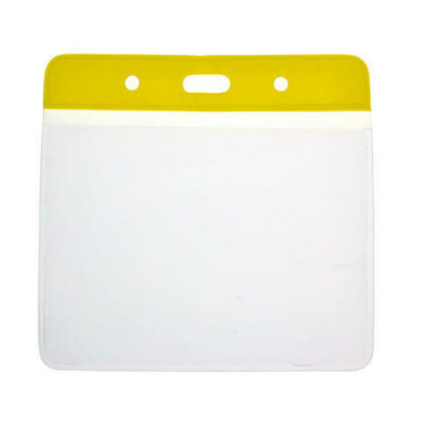 Vinyl Yellow Top Card Holders - 91x65mm (Pack of 100)