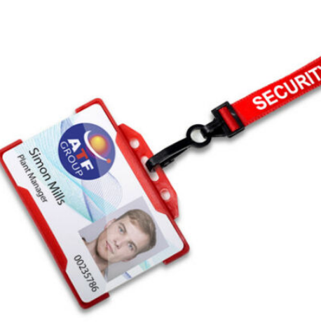 Red Security - 15mm Wide - Plastic J Clip - Packs of 100 - With Breakaway