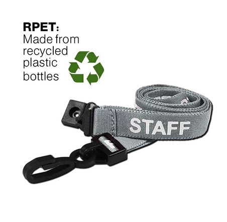 Visitor Lanyards With Plastic J Clip (1-100) – Grey