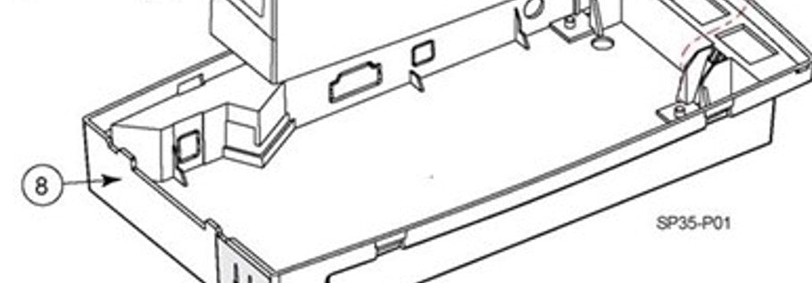 551478-004 Base, with 2-feet and 2-Control Board Isolators