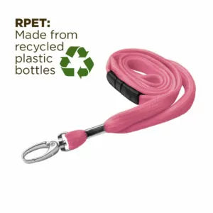 Pink 10mm Wide Lanyard With Metal Lobster Clip – (Packs of 1-100)
