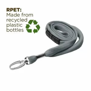 Grey 10mm Wide Lanyard With Metal Lobster Clip – (Packs of 1-100)