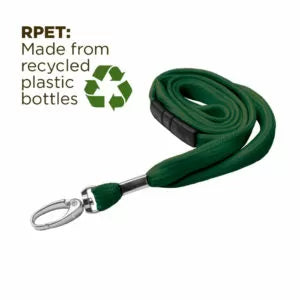 Green 10mm Wide Lanyard With Metal Lobster Clip – (Packs of 1-100)
