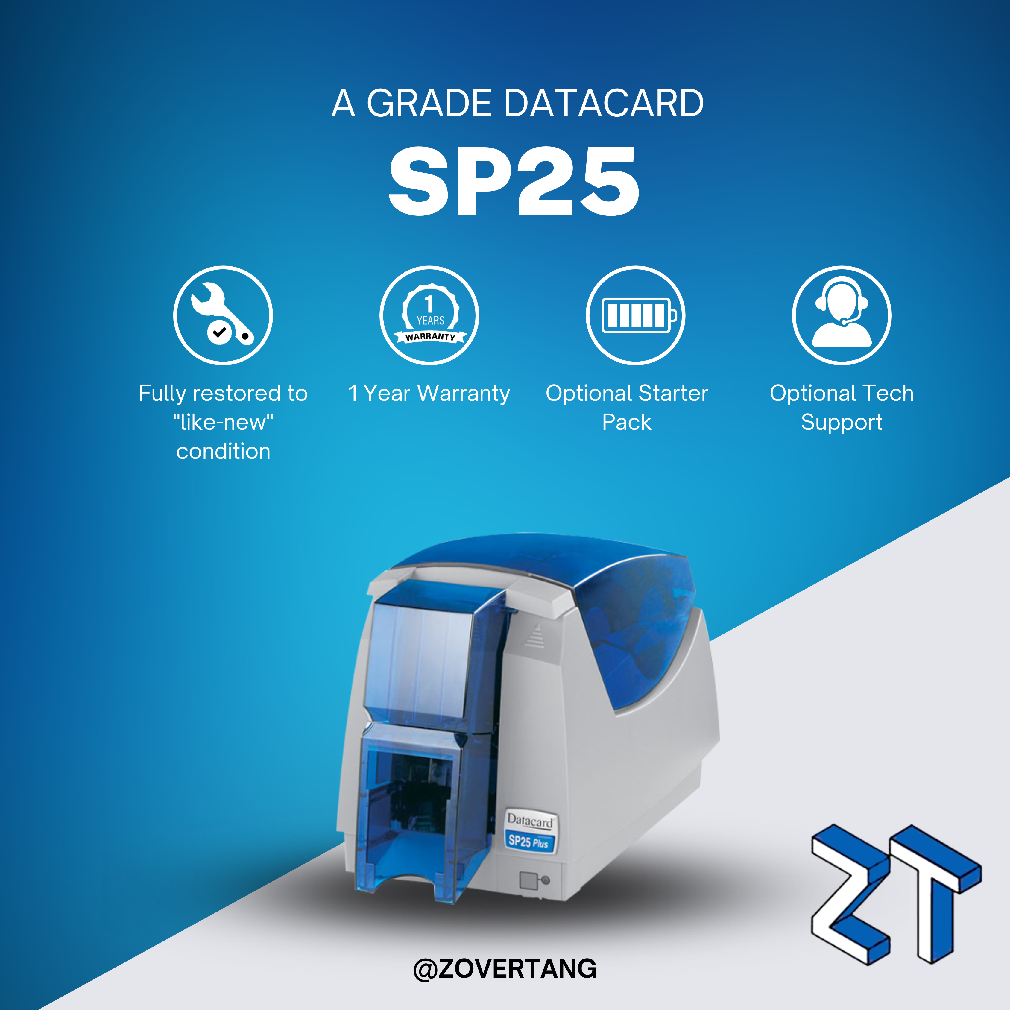 Datacard SP25 ID Card Printer | B-Grade | Single-Sided | Colour Badge Printer