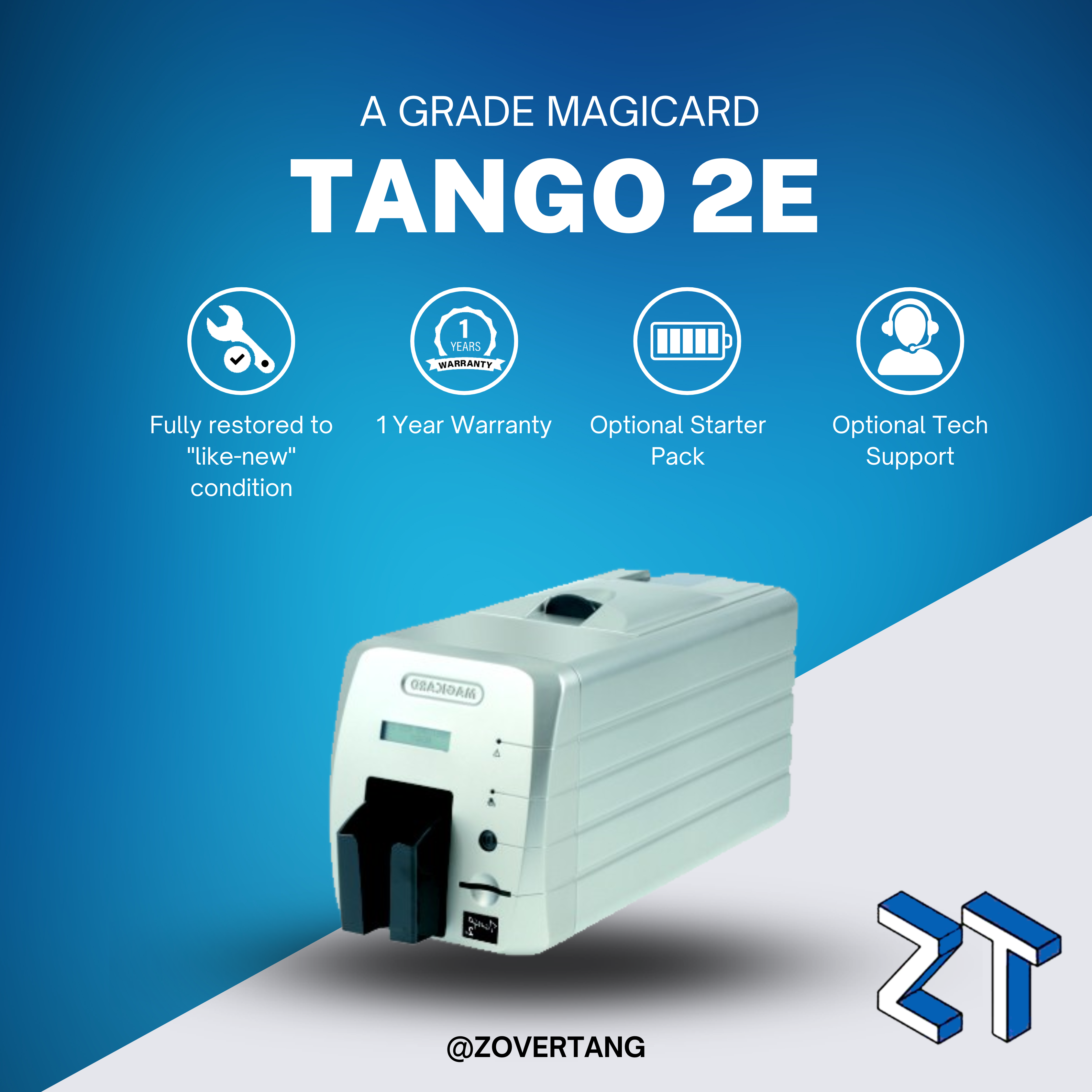 Magicard Tango 2e ID Card Printer | Dual-Sided | Tested with Warranty