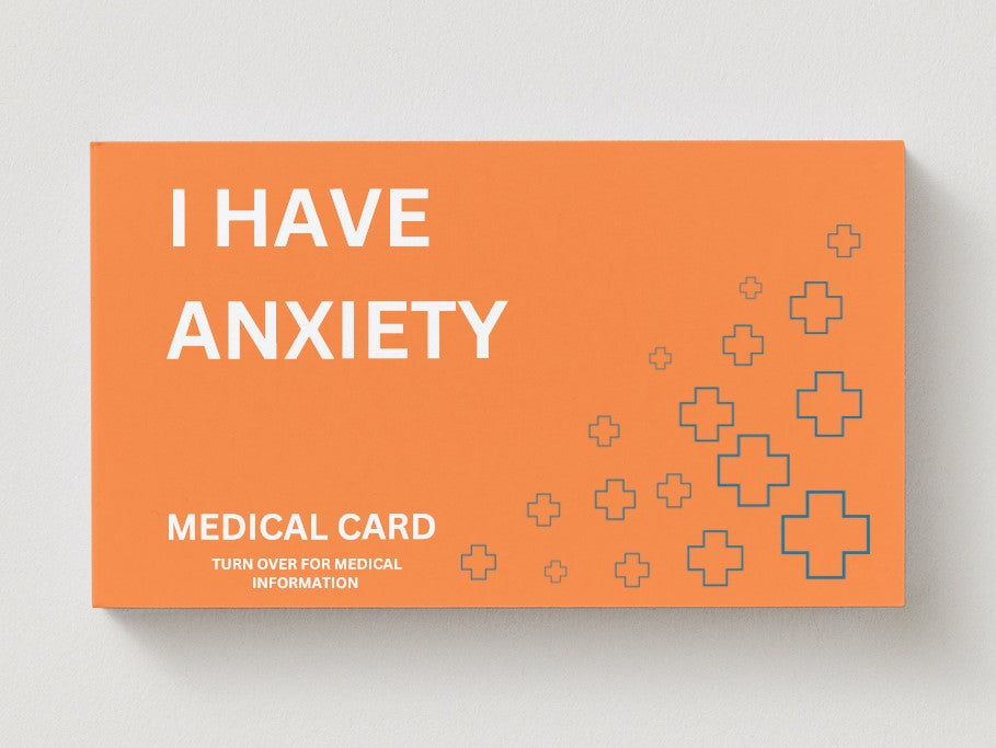 Anxiety 'Orange' Medical Disability Identification Card – Clear, Durable & Easy Access