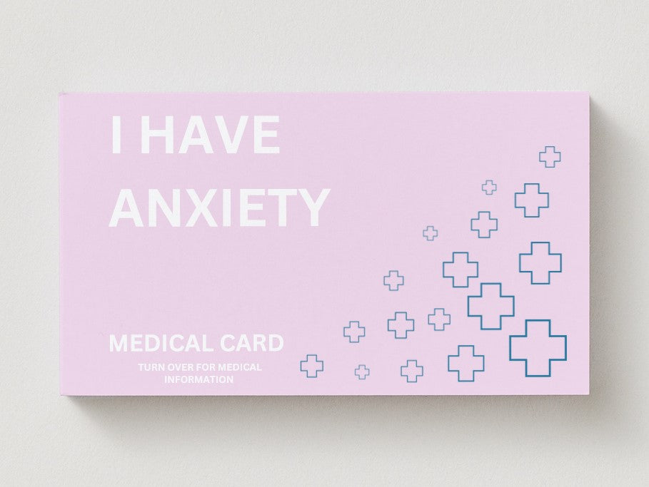 Anxiety 'Pink' Medical Disability Identification Card – Clear, Durable & Easy Access