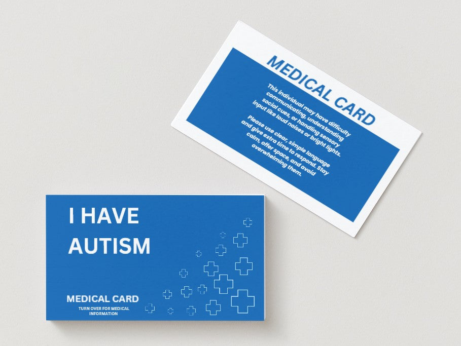 Autism 'Blue' Medical Disability Identification Card – Clear, Durable & Easy Access