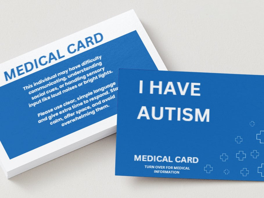 Autism 'Blue' Medical Disability Identification Card – Clear, Durable & Easy Access