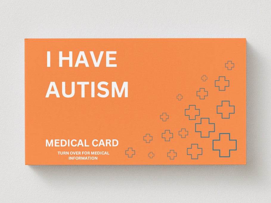 Autism 'Orange' Medical Disability Identification Card – Clear, Durable & Easy Access