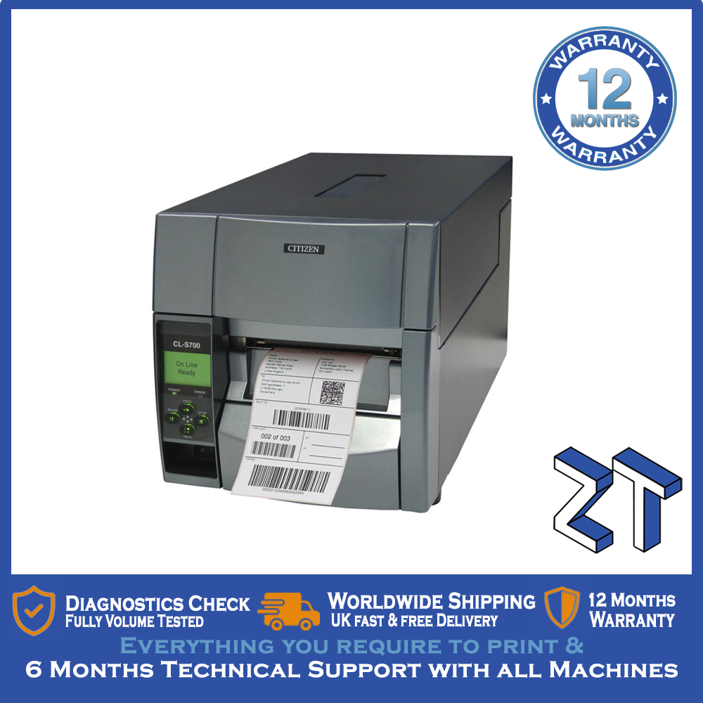Citizen CL-S700 Direct Transfer Industrial Label Printer With USB & Support