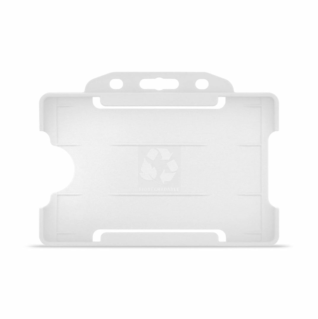 Clear Frosted Bio Open Faced Card Holders – Landscape, 1-Sided (Pk. 1-100)