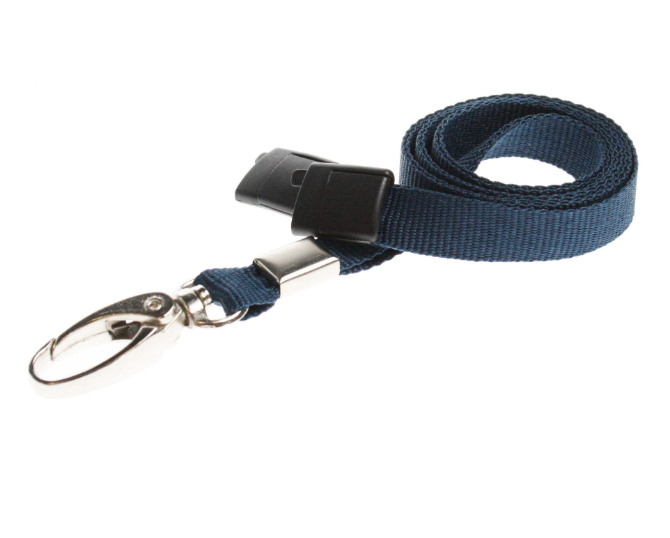 10mm Wide Lanyard With Metal Lobster Clip - Any Colour - (Packs of 1-100)