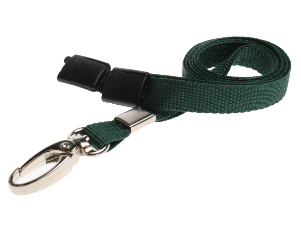 10mm Wide Lanyard With Metal Lobster Clip - Any Colour - (Packs of 1-100)