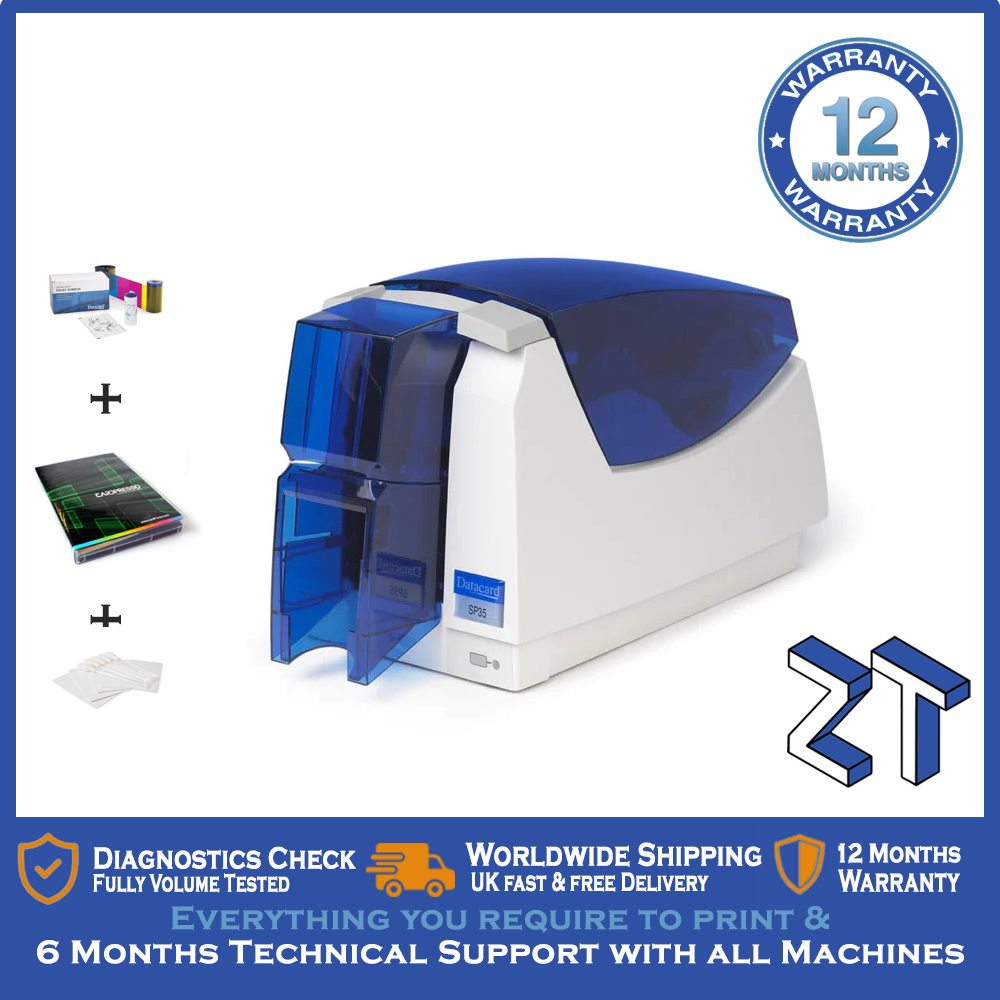 A GRADE Datacard SP35 - Single Sided | Colour ID Card Printer with Starter Pack