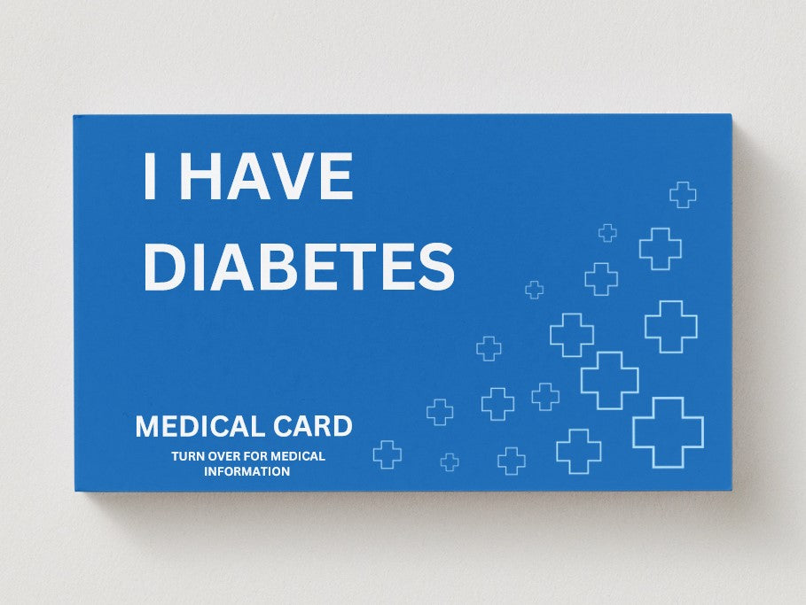 Diabetes Medical Disability Identification Card – Clear, Durable & Easy Access