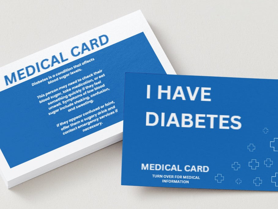 Diabetes Medical Disability Identification Card – Clear, Durable & Easy Access