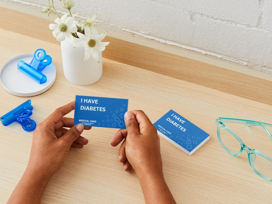 Diabetes Medical Disability Identification Card – Clear, Durable & Easy Access