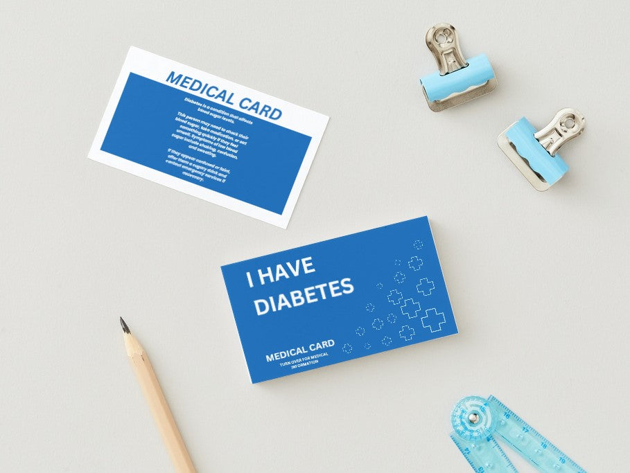 Diabetes Medical Disability Identification Card – Clear, Durable & Easy Access