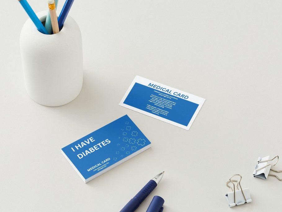 Diabetes Medical Disability Identification Card – Clear, Durable & Easy Access