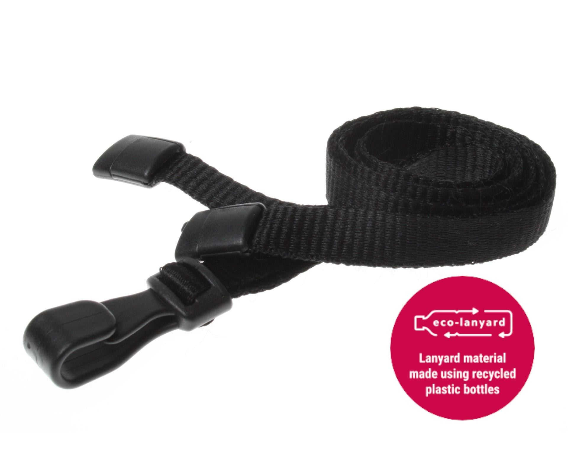 10mm Recycled Plain Lanyards  - Any Colour - with Plastic J Clip - Packs 1 - 100