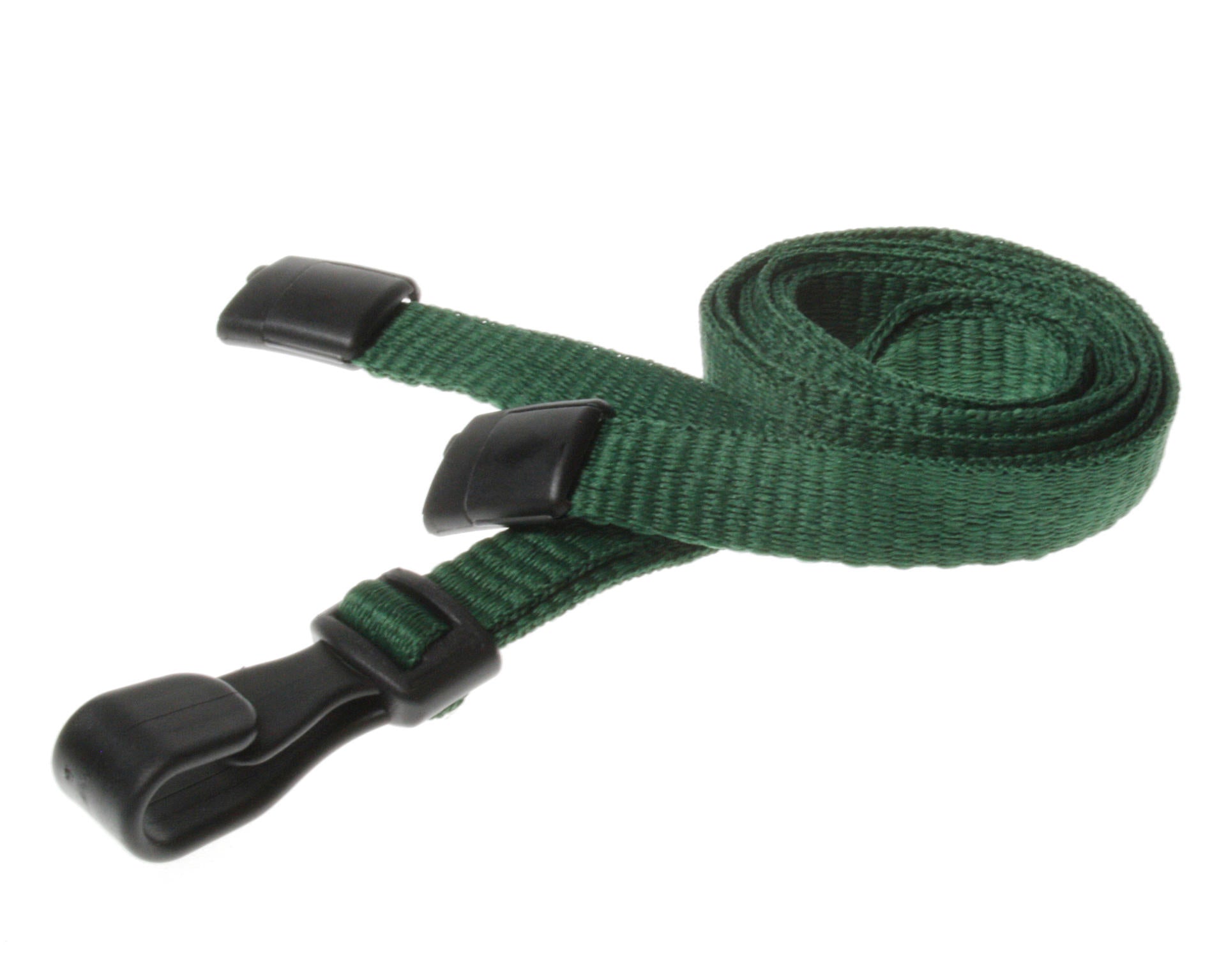 10mm Recycled Plain Lanyards  - Any Colour - with Plastic J Clip - Packs 1 - 100