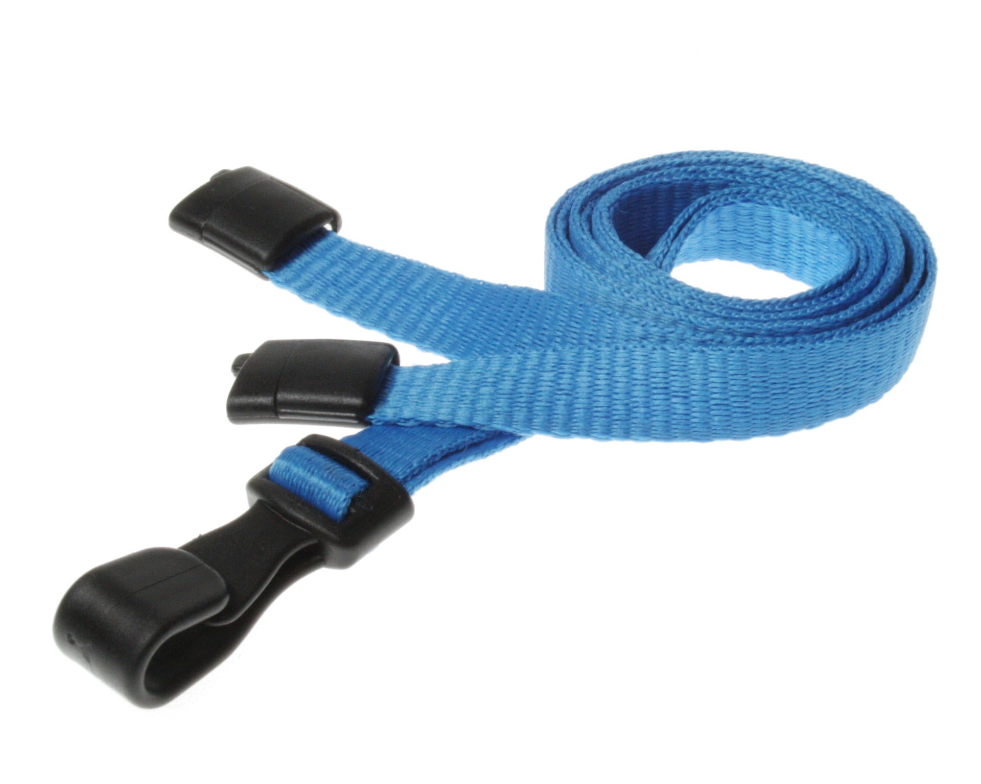 10mm Recycled Plain Lanyards  - Any Colour - with Plastic J Clip - Packs 1 - 100