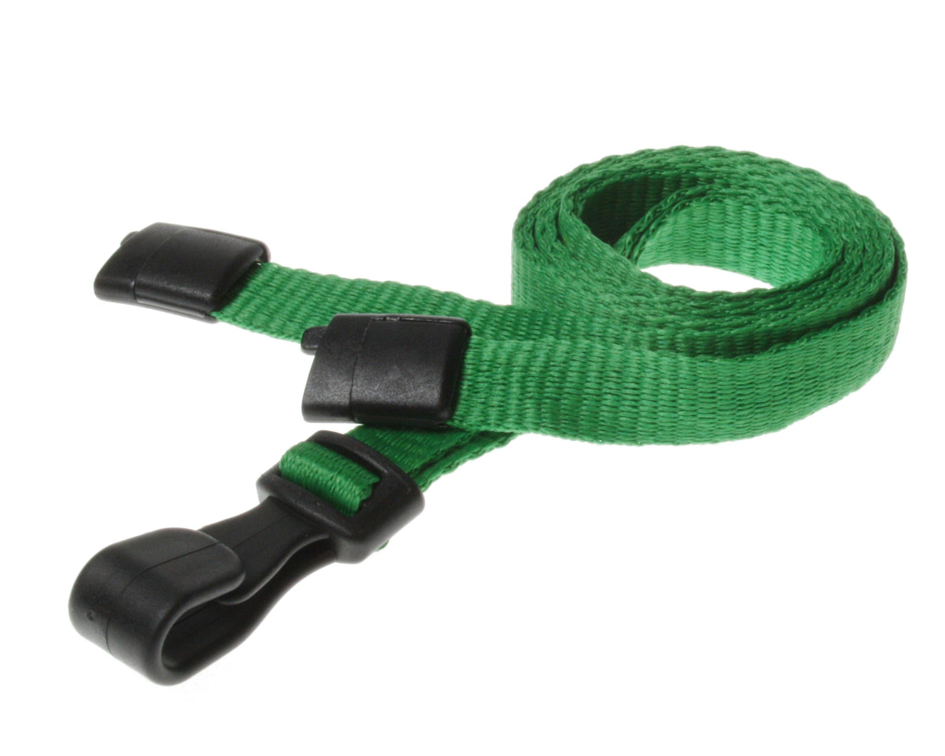 10mm Recycled Plain Lanyards  - Any Colour - with Plastic J Clip - Packs 1 - 100