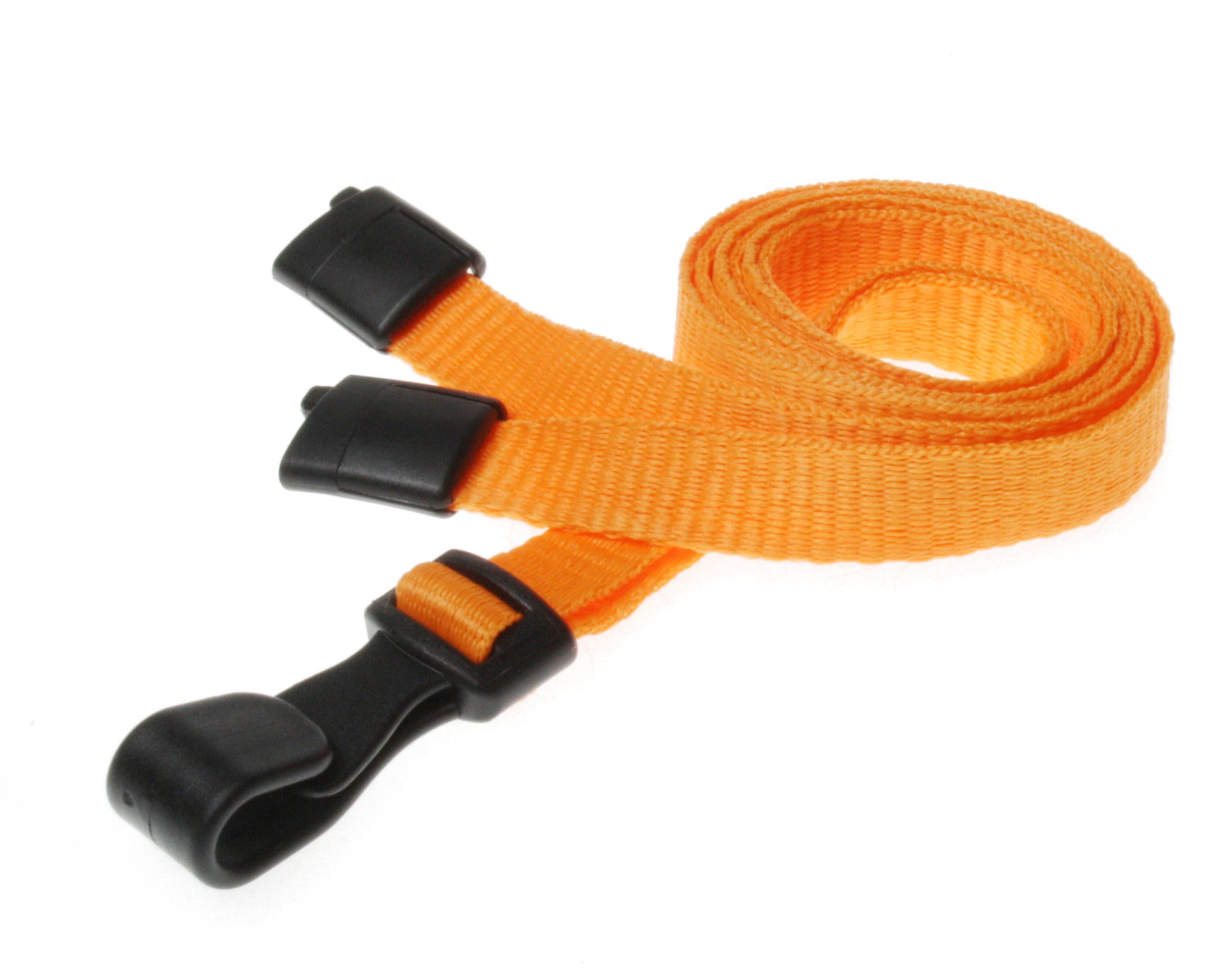 10mm Recycled Plain Lanyards  - Any Colour - with Plastic J Clip - Packs 1 - 100