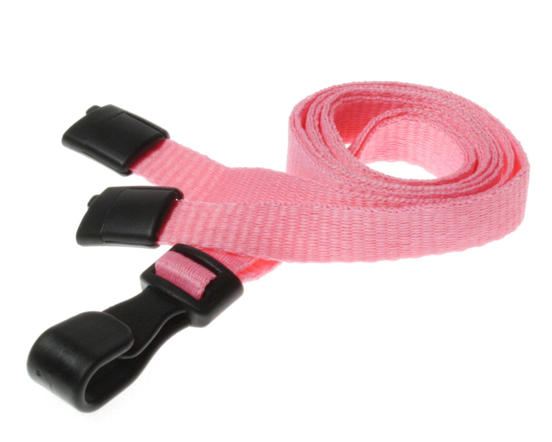 10mm Recycled Plain Lanyards  - Any Colour - with Plastic J Clip - Packs 1 - 100