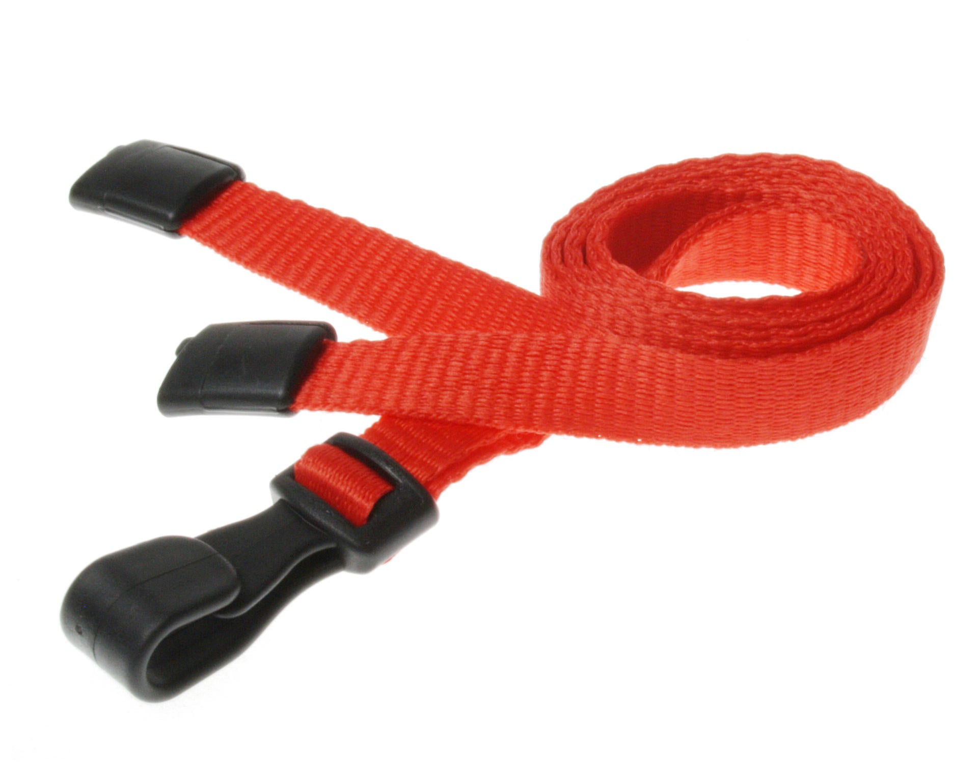 10mm Recycled Plain Lanyards  - Any Colour - with Plastic J Clip - Packs 1 - 100