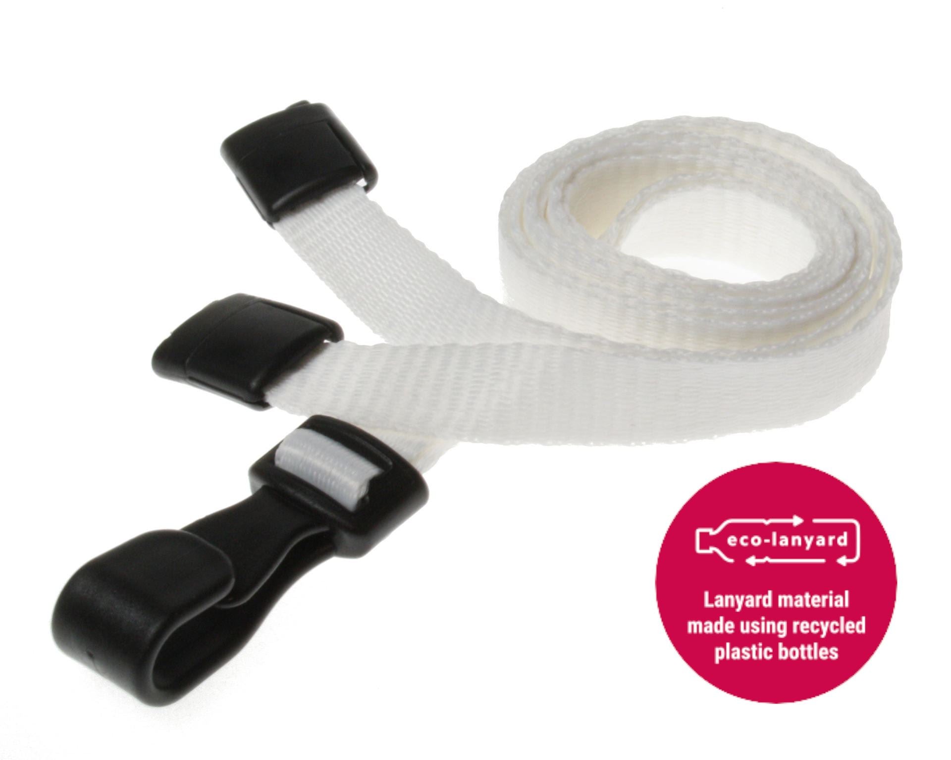 10mm Recycled Plain Lanyards  - Any Colour - with Plastic J Clip - Packs 1 - 100
